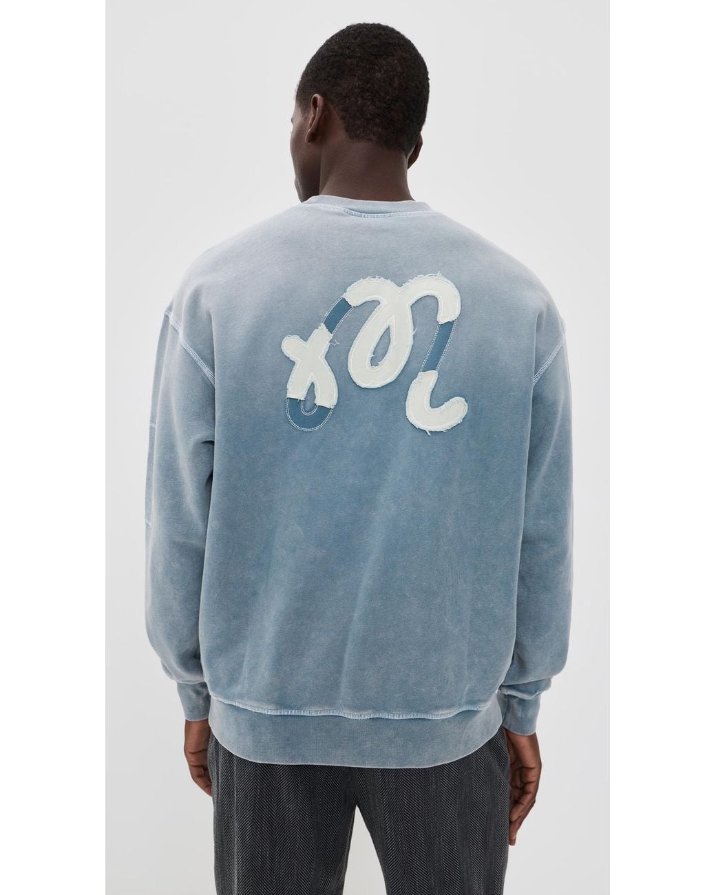 Malbon Blue Range Fragment Sweatshirt for men