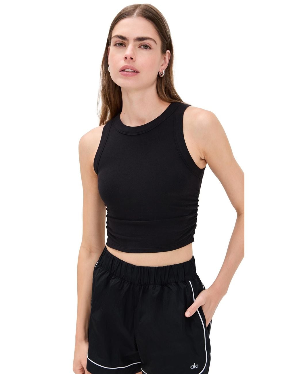 新品未使用 Alo Yoga Rib Support Tank XS ブラック Alo Yoga Ribbed Aspire Full Length Tank Black Size XS | eBay