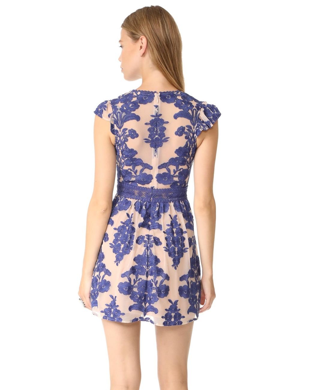 For Love & Lemons Tatiana Floral Corset Mini Dress