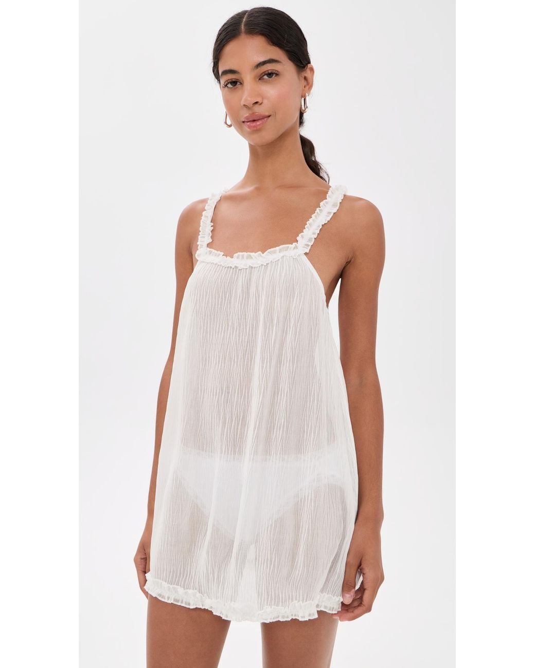 Lioness Love Letters Mini Dress in Natural | Lyst
