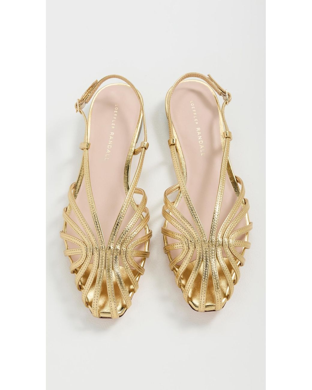 Loeffler Randall Metallic Devon Lattice Slingback Sandals