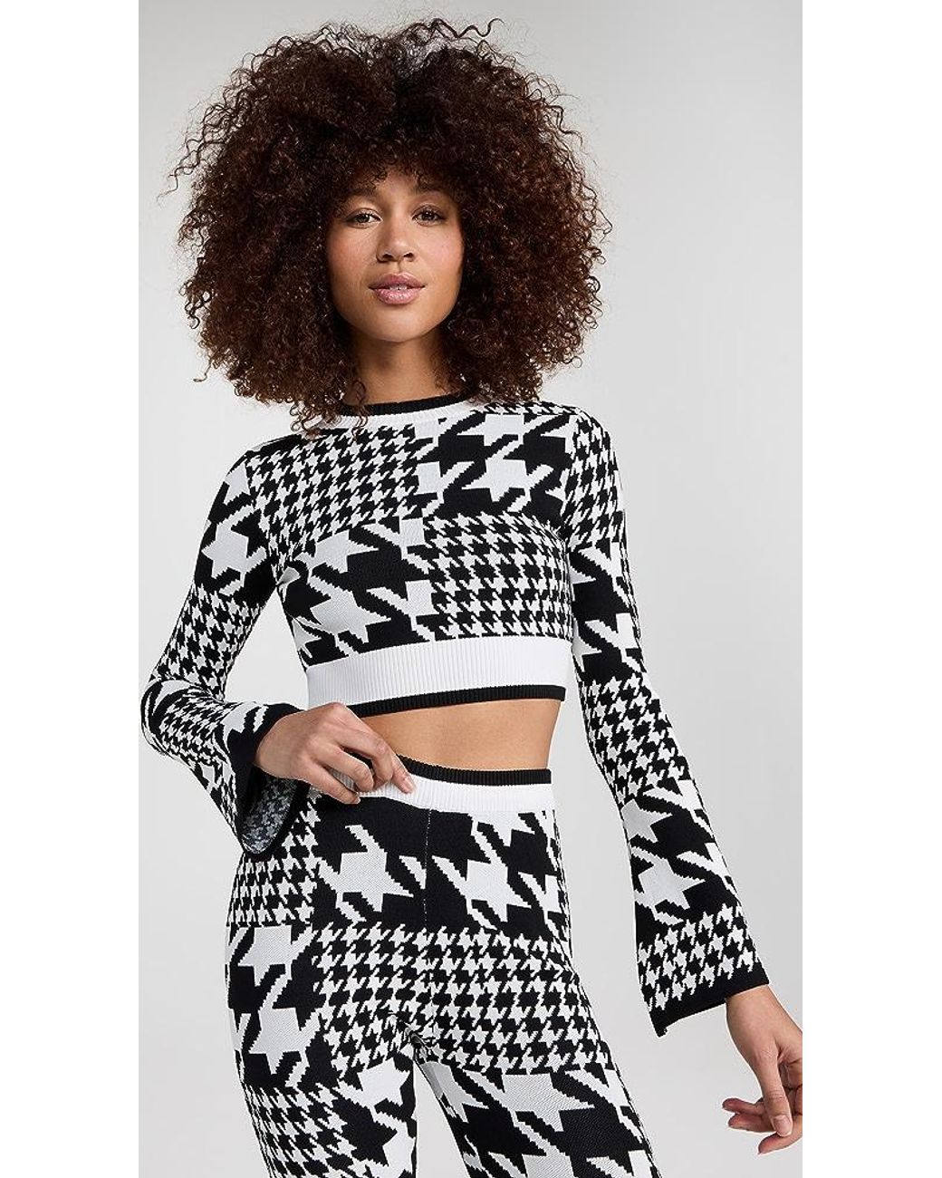 Year Of Ours The Bell Sleeve Sweater Crop | Lyst