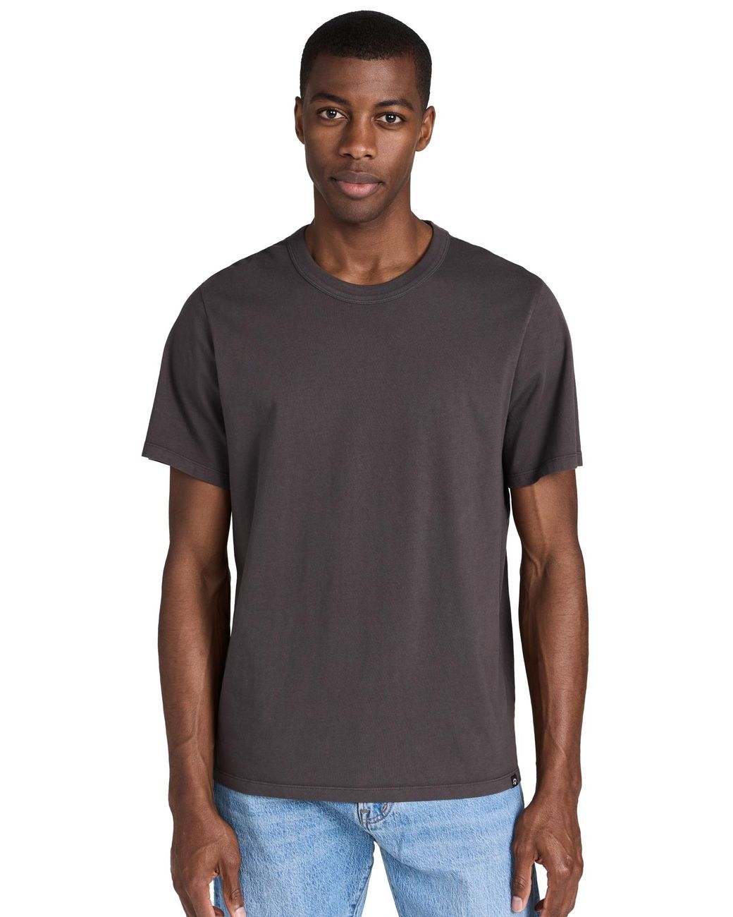 Madewell Black Garment-Dyed Allday Crewneck Tee for men