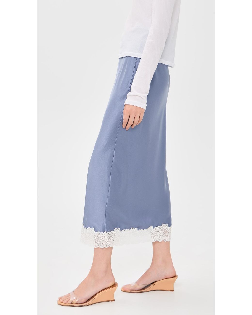 LoveShackFancy Blue Janella Skirt