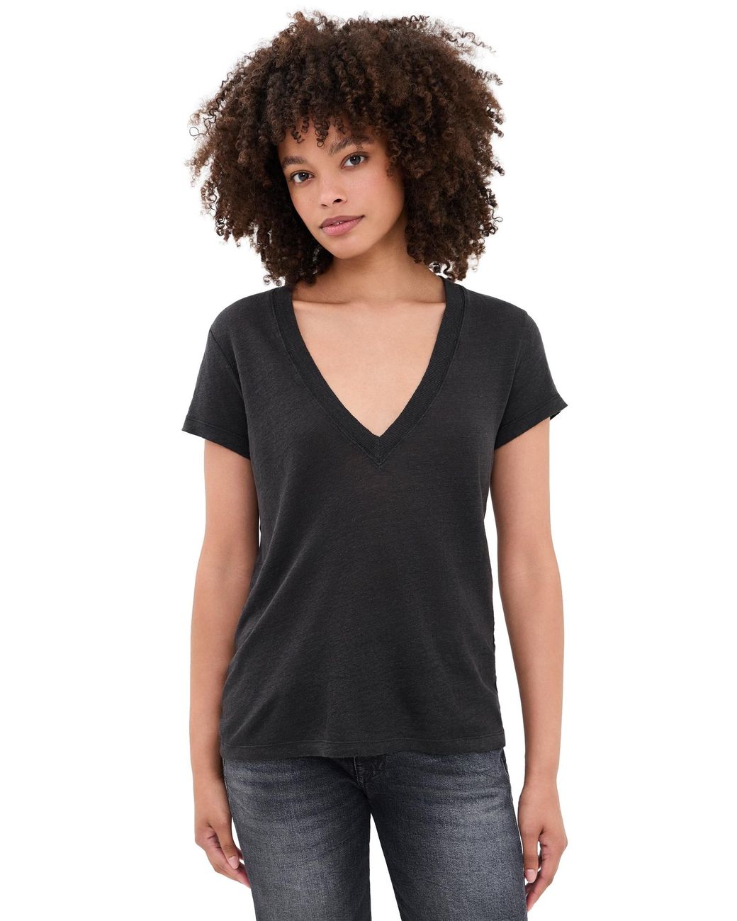 IRO Black Rodeo Linen Tee