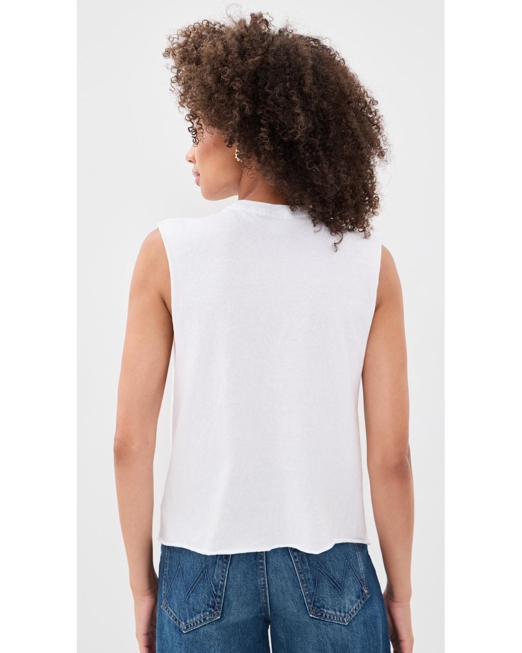 Re/done White Susan Tee