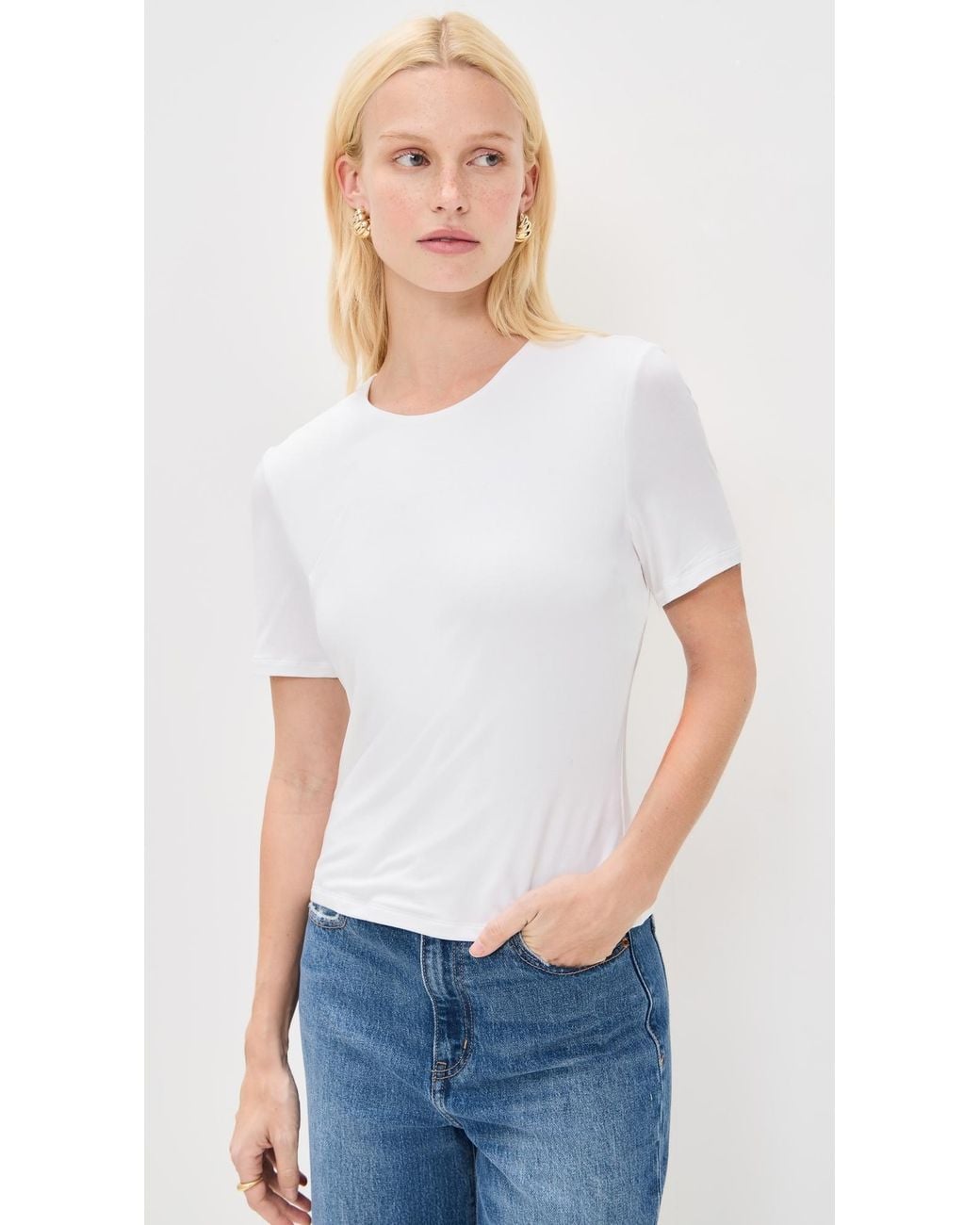 Veronica Beard White Benedict Tee