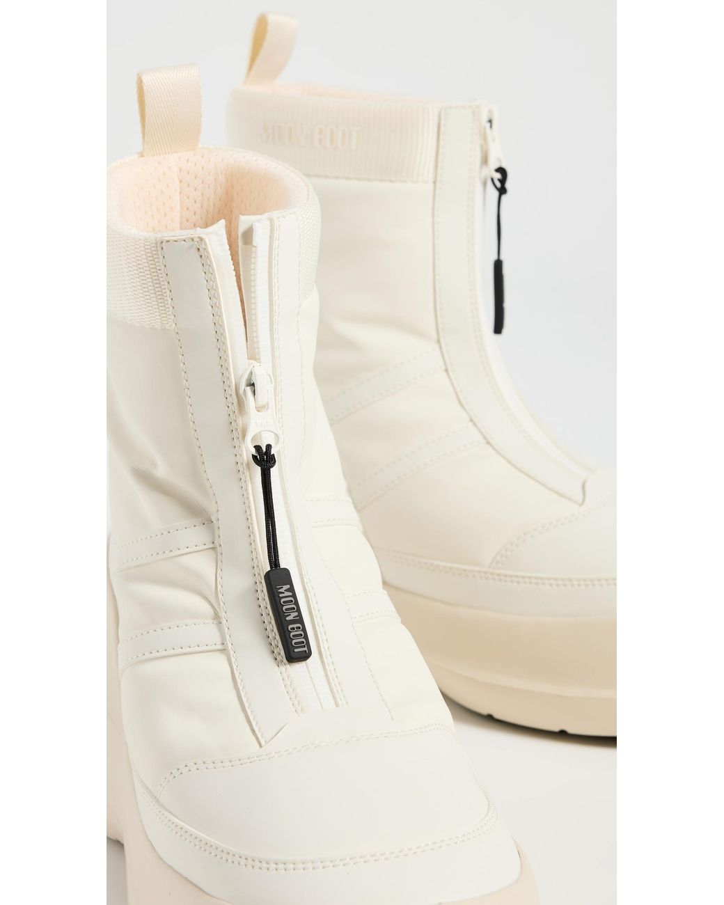 Moon Boot Luna Zip Boots in White | Lyst