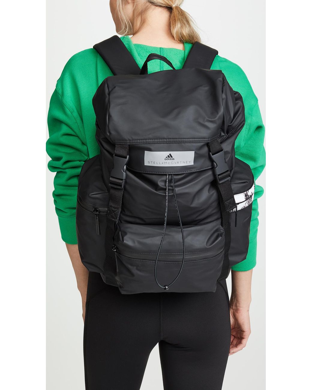 adidas By Stella McCartney Backpack in Black/White (Black) | Lyst