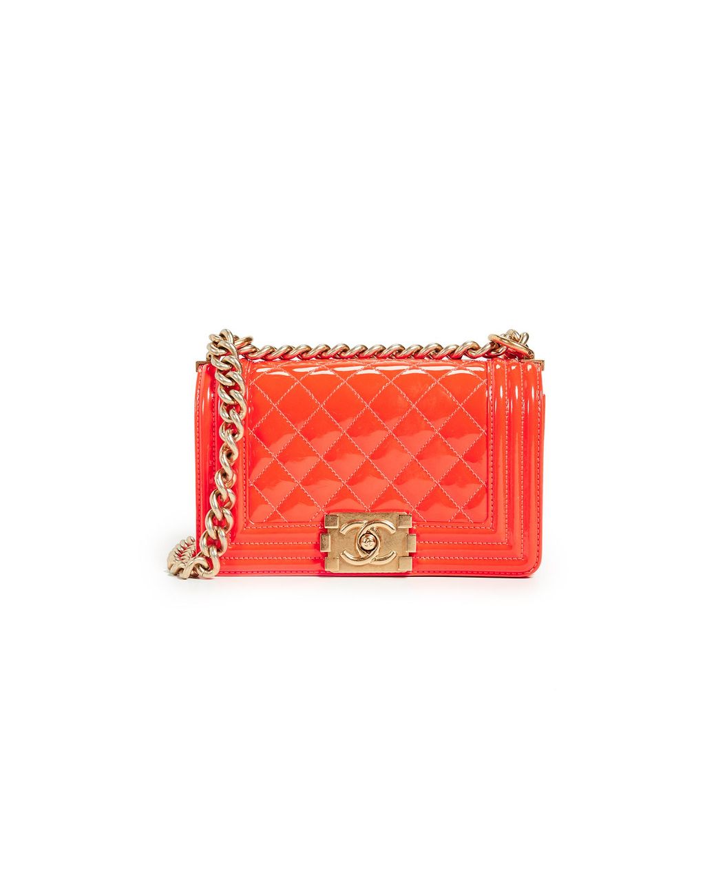 Chanel MediumLarge Lambskin Quilted Classic Flap Orange  THE PURSE AFFAIR