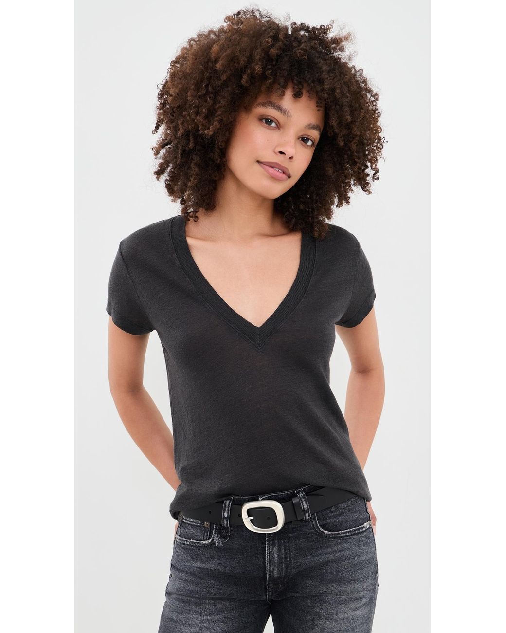 IRO Black Rodeo Linen Tee