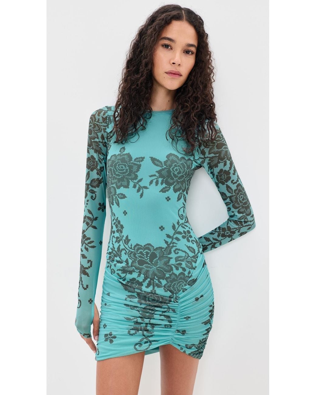AFRM Blue Mirza Mini Dress