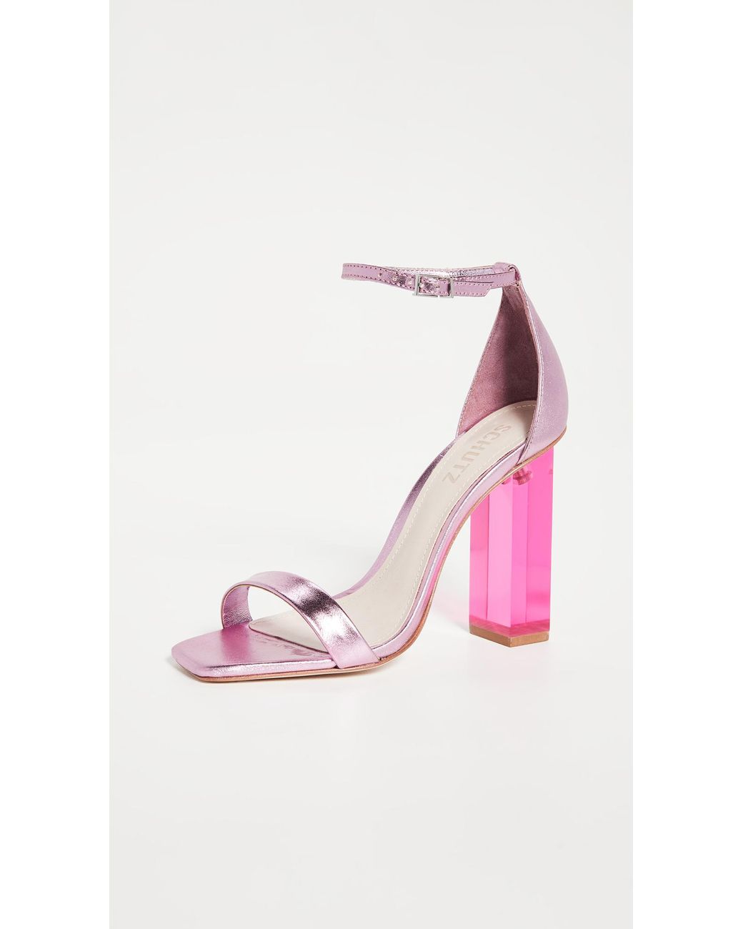cerise pink sandals and bag