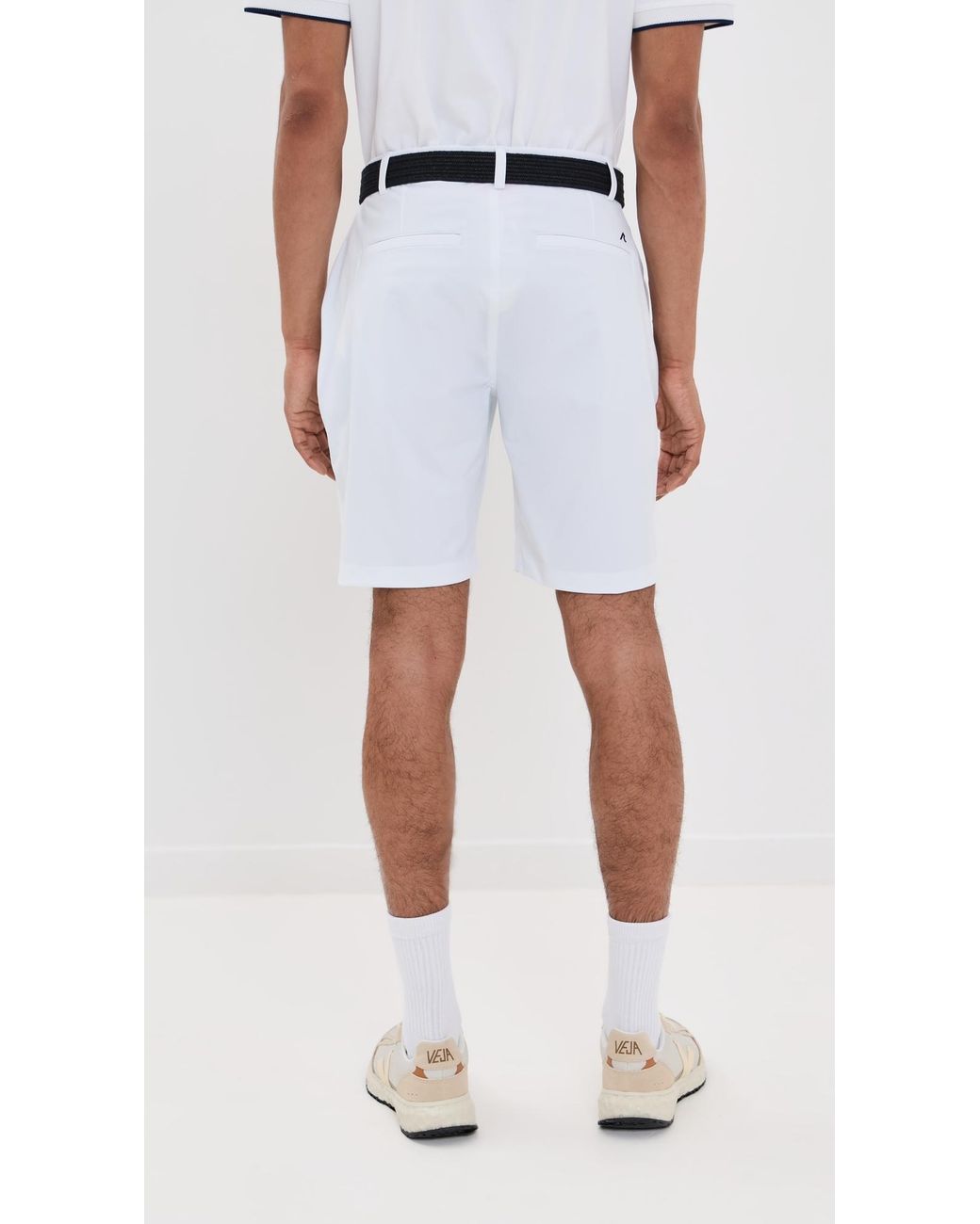 Redvanly White Hanover Pull On Shorts 9 for men