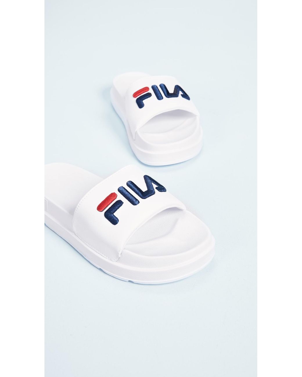 Fila Drifter Bold Slides in White | Lyst