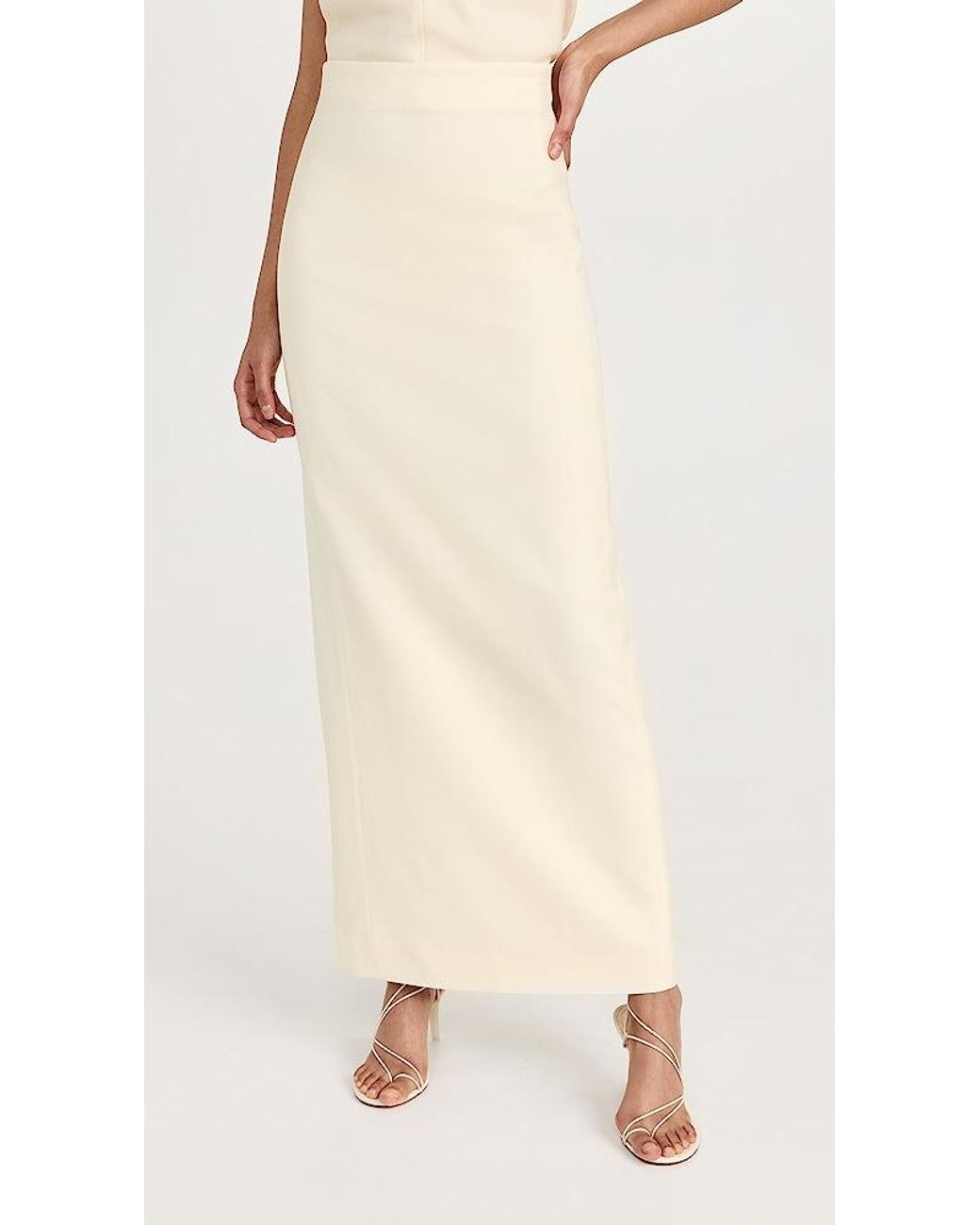 Wardrobe NYC Column Skirt in Natural | Lyst
