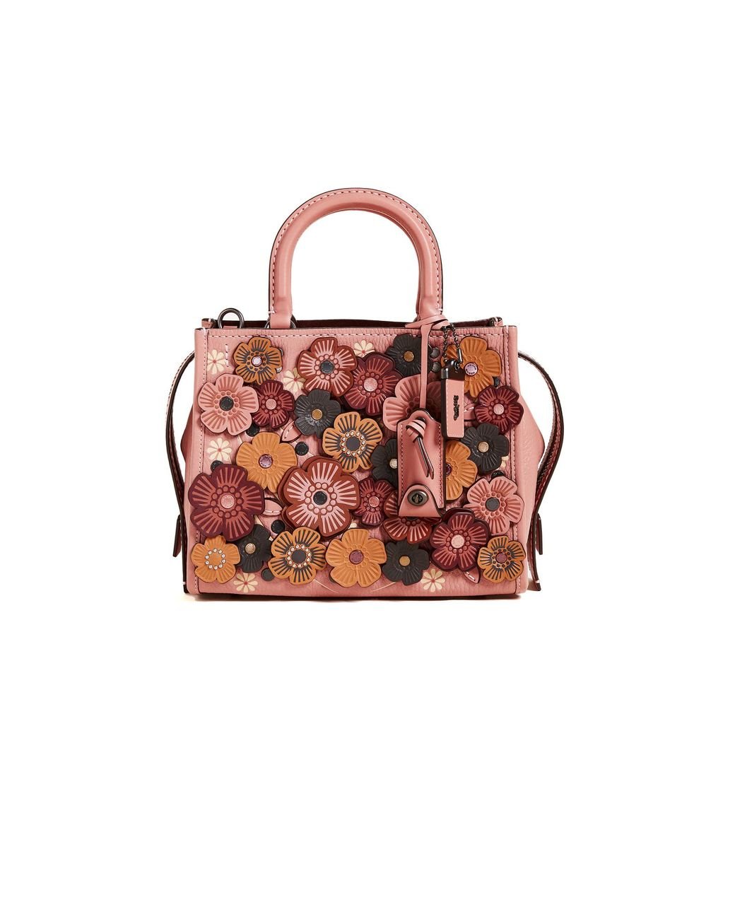 Coach tea rose applique rogue bag sale