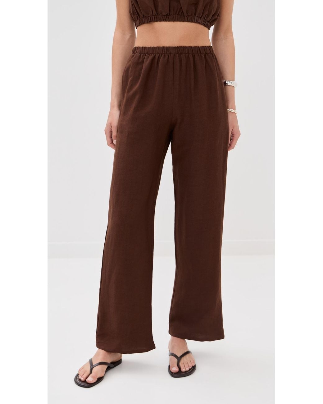 Le Bos Brown Camille Pull On Pants