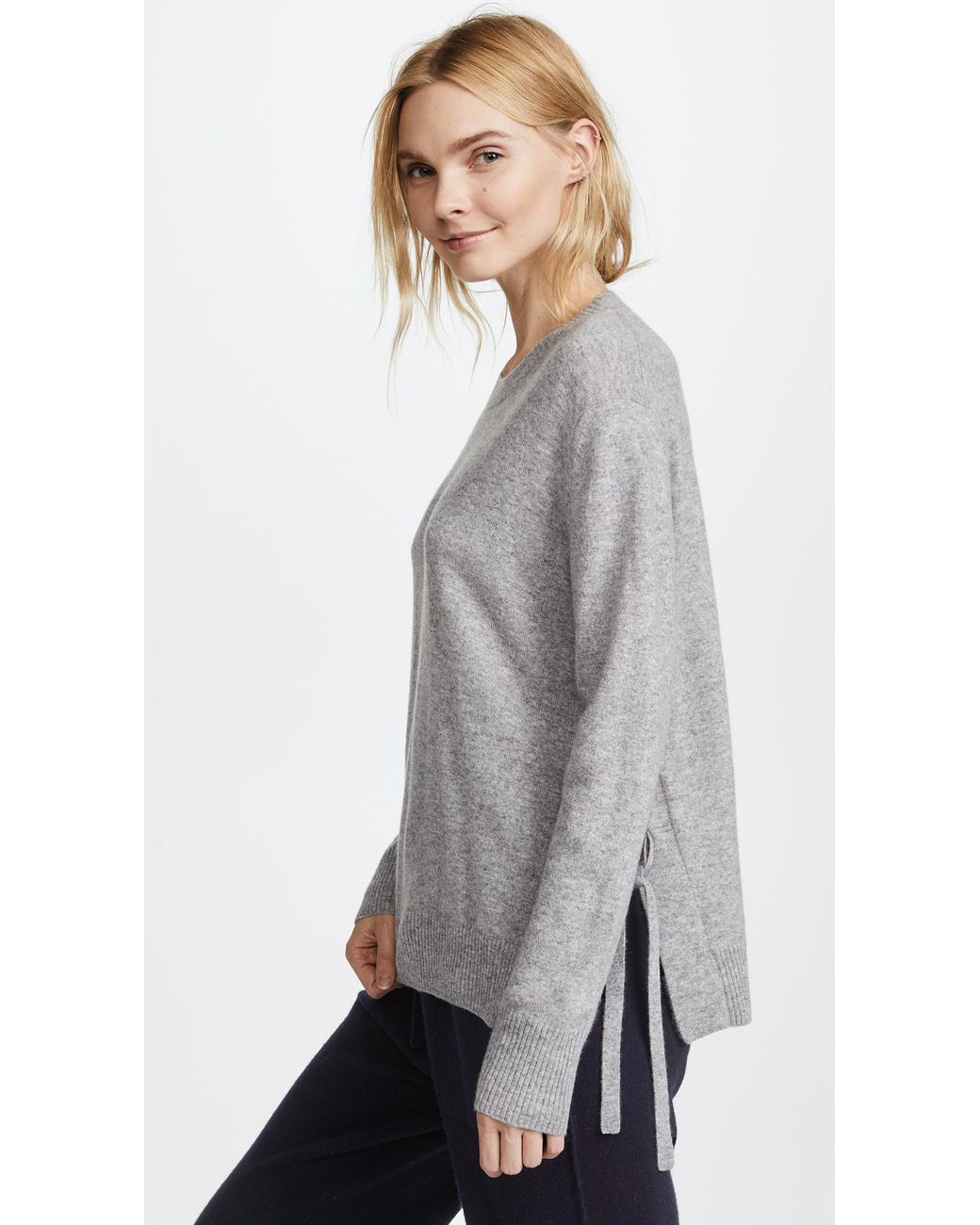 Vince side tie cashmere sweater clearance