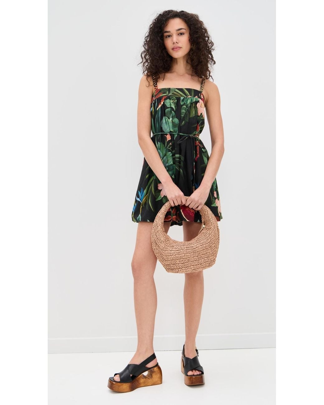 FARM Rio Sleeveless Mini Dress in Green | Lyst