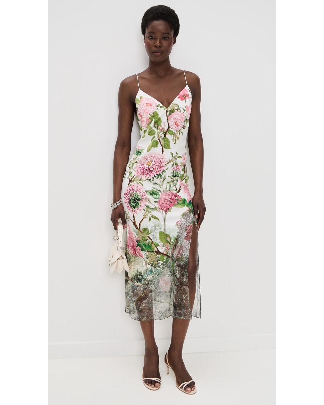 Alice + Olivia Julietta Cutaway Lace Slip Dress | Lyst