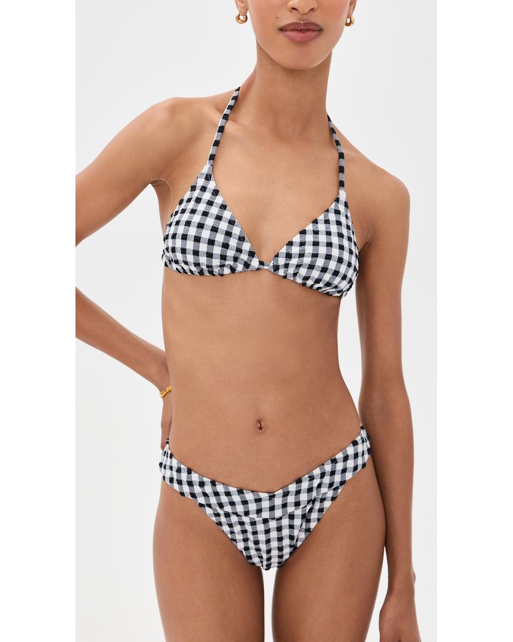 Le Bos Blue Triangle Bikini Top