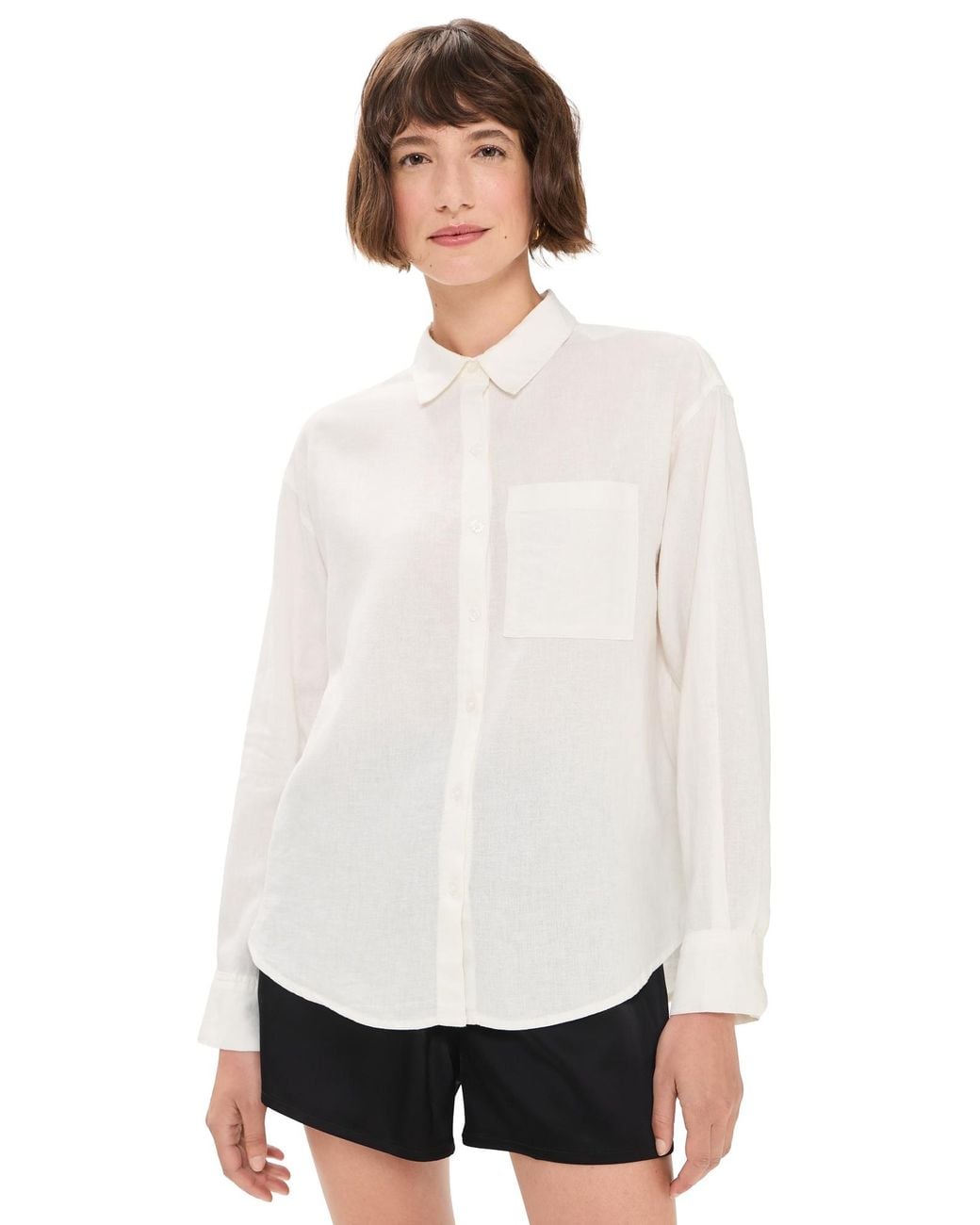 Z Supply White Perfect Button Down Shirt