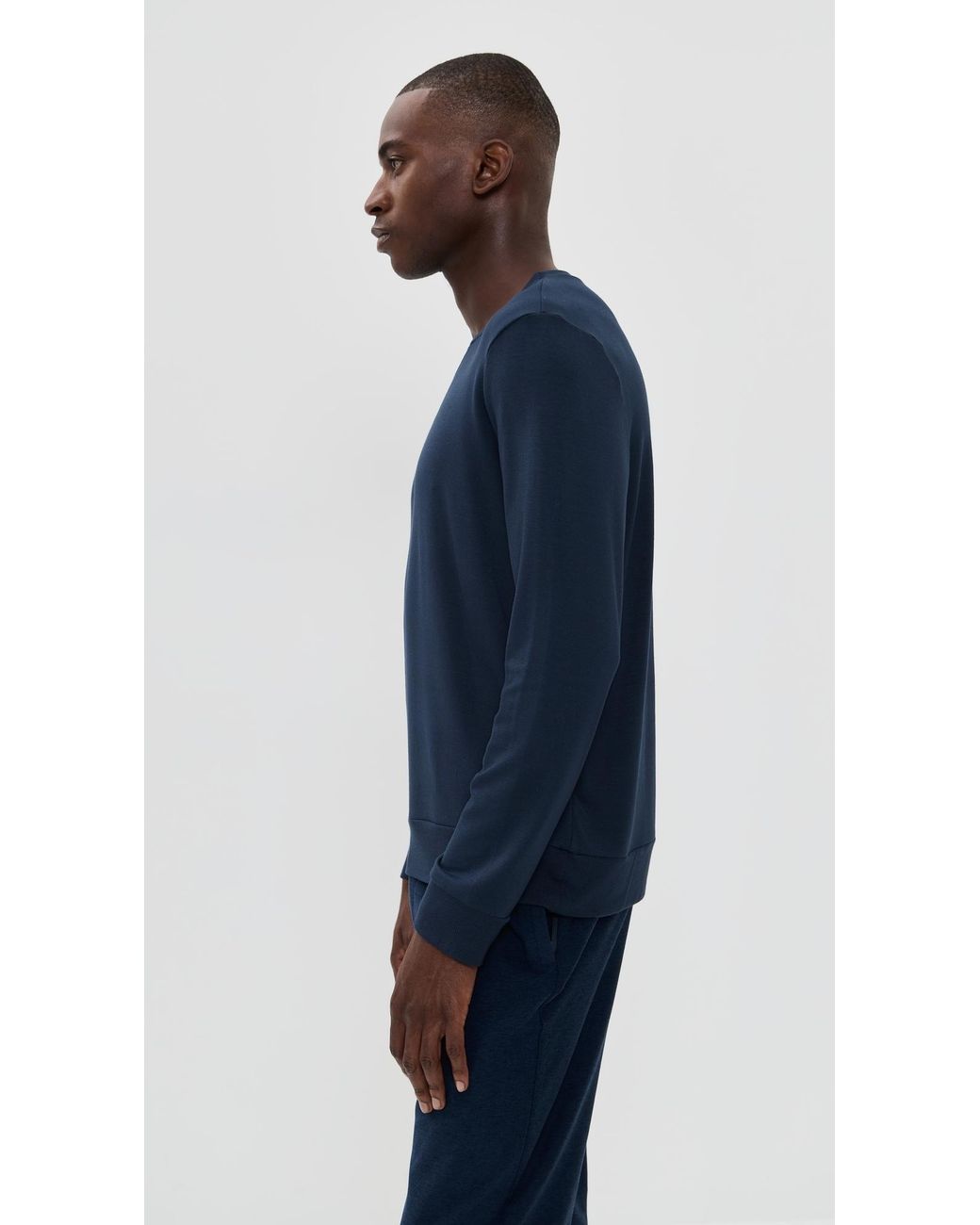 Beyond Yoga Blue Always Beyond Pullover Crew for men