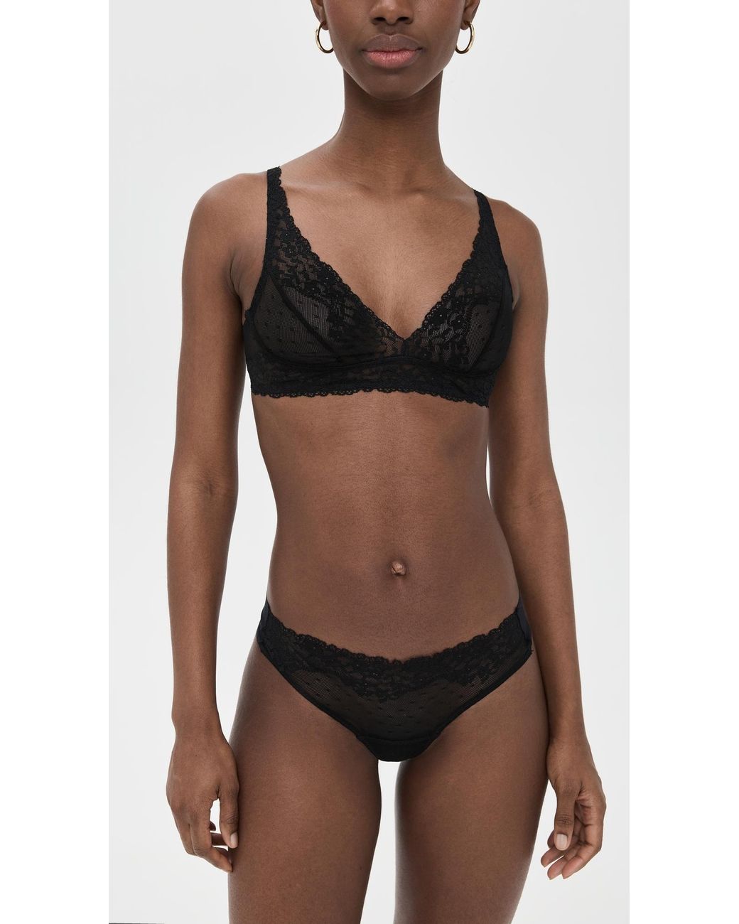 Commando Black Double Take Lace Thong