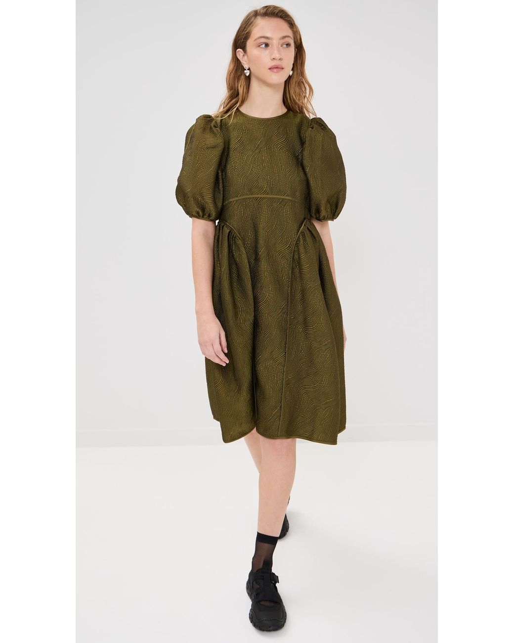 Cecilie Bahnsen Fonda Kaze Matelass Dress in Green | Lyst