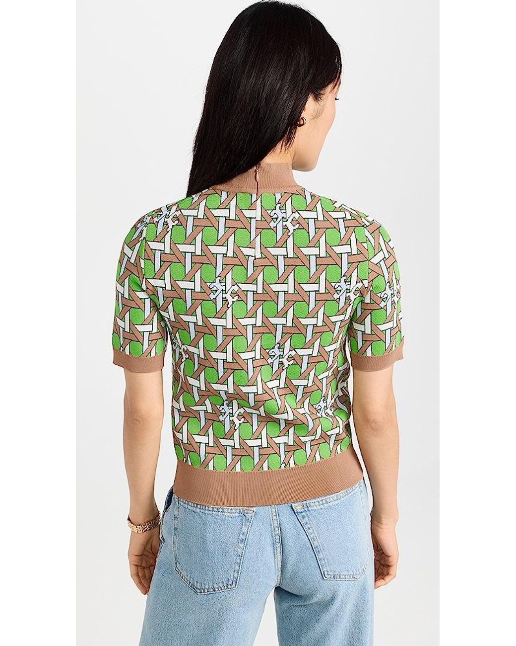 Tory burch 2025 green sweater