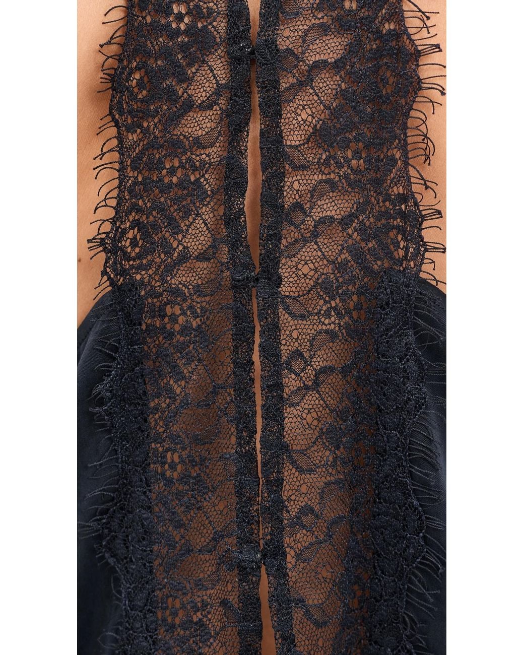 Re/done Black Isla Lace Cami