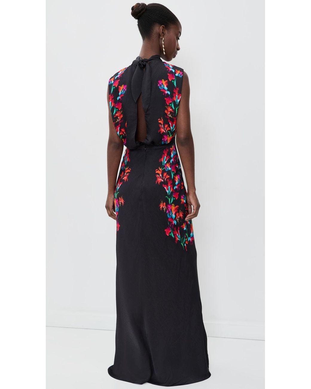Saloni Blue Fleur Dress