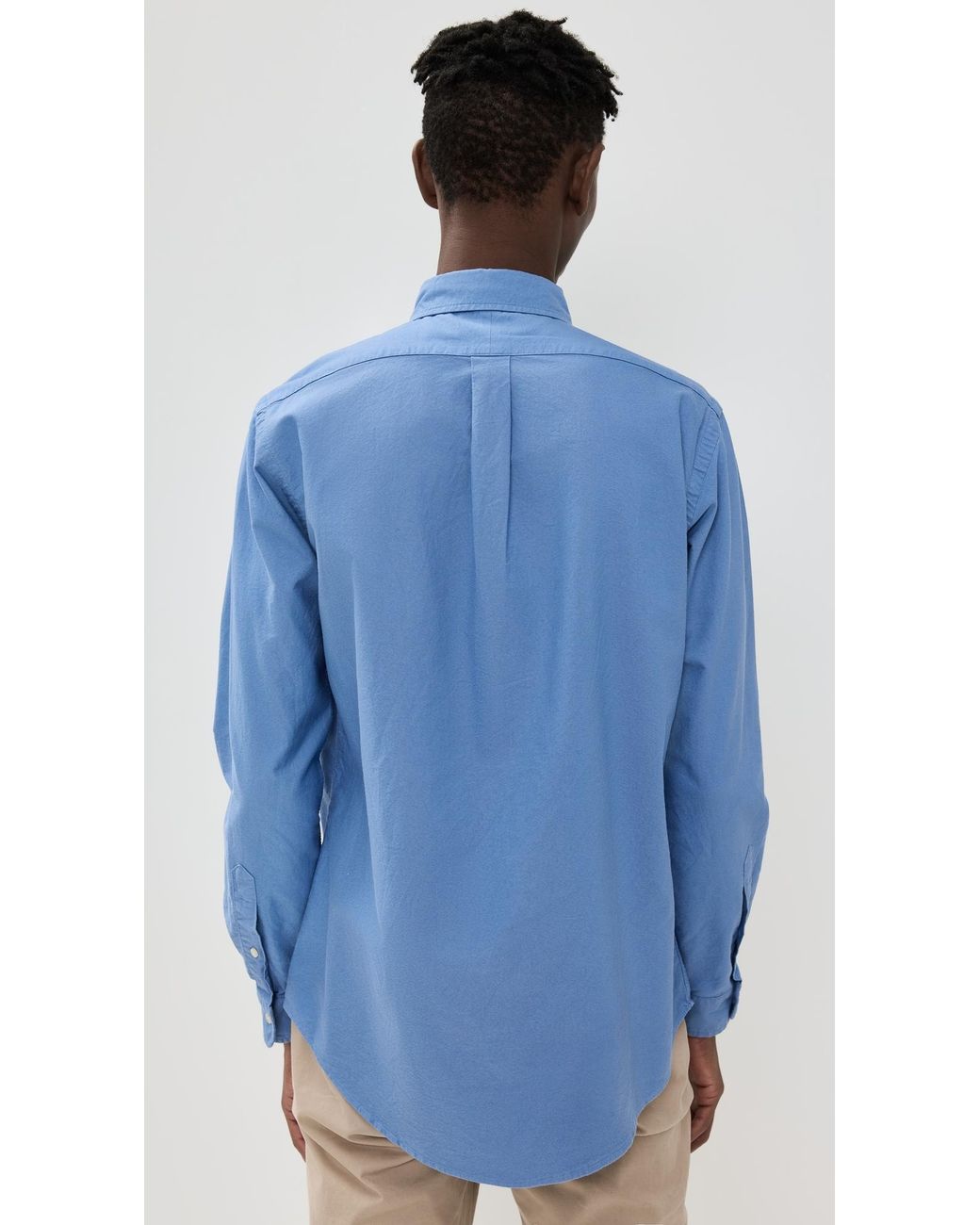 Polo Ralph Lauren Classic Fit Garment Dyed Oxford Shirt in Blue for Men ...