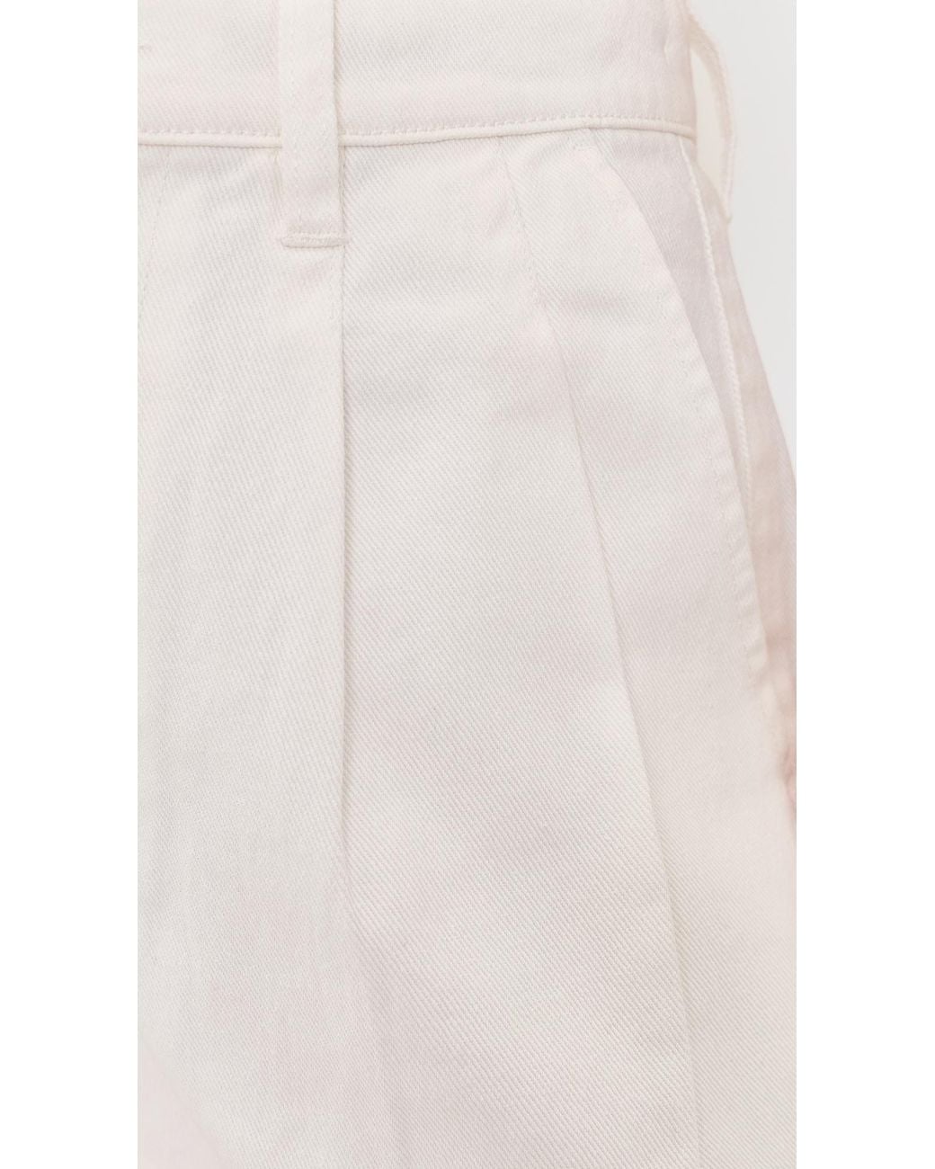 DAZE White Coronado Pleated Shorts