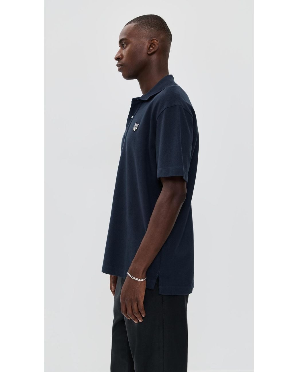 Maison Kitsuné Blue Fox Head Patch Comfort Polo for men