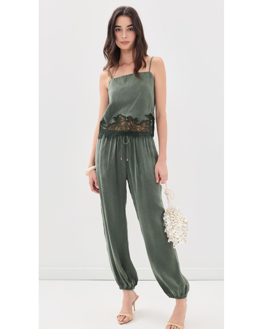 Hevron Green Halina Pants