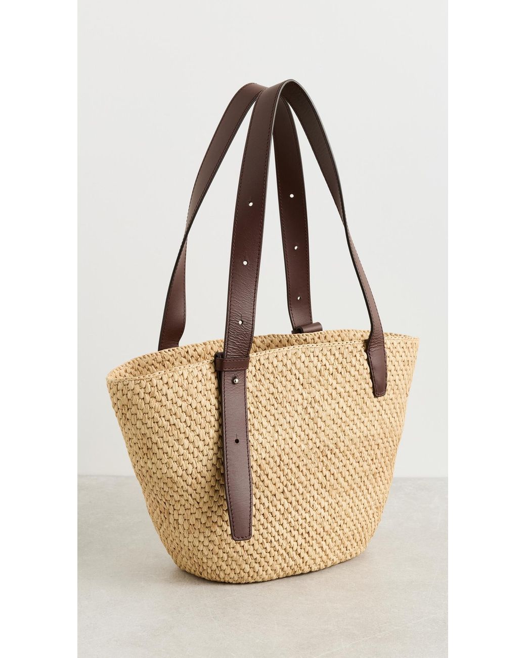 LIE STUDIO White The Bianca Raffia Small Bag