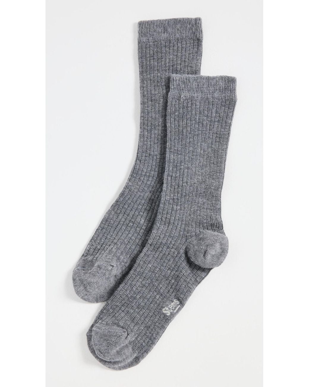 Stems Gray Cloud Cashmere Crew Socks