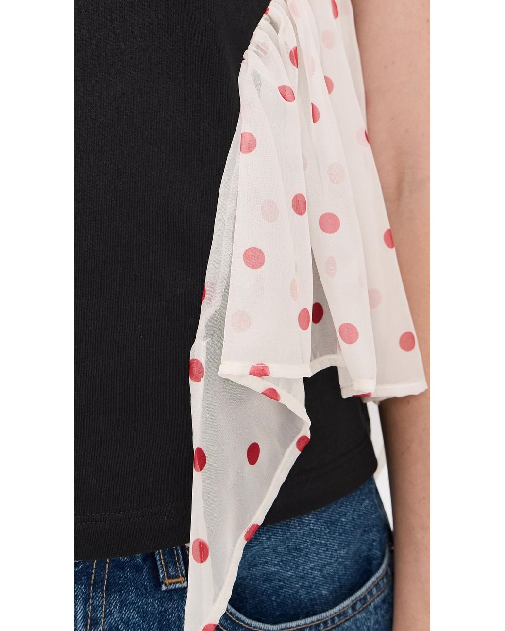 MSGM Black Polka Dot Tee