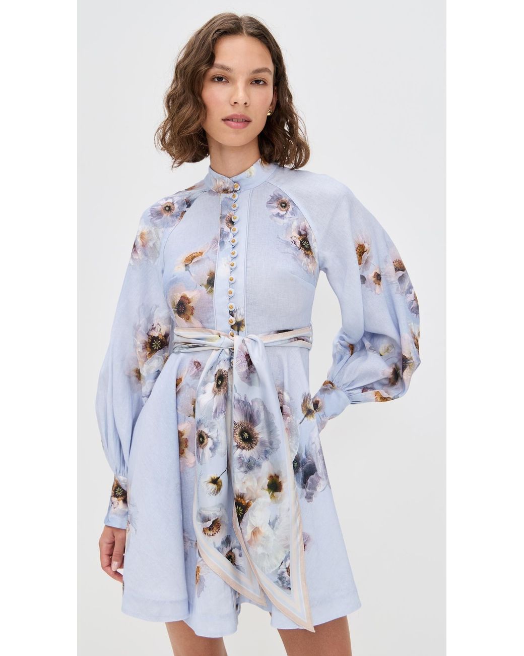 Zimmermann Hypnotic Fit & Flare Dress in Blue | Lyst
