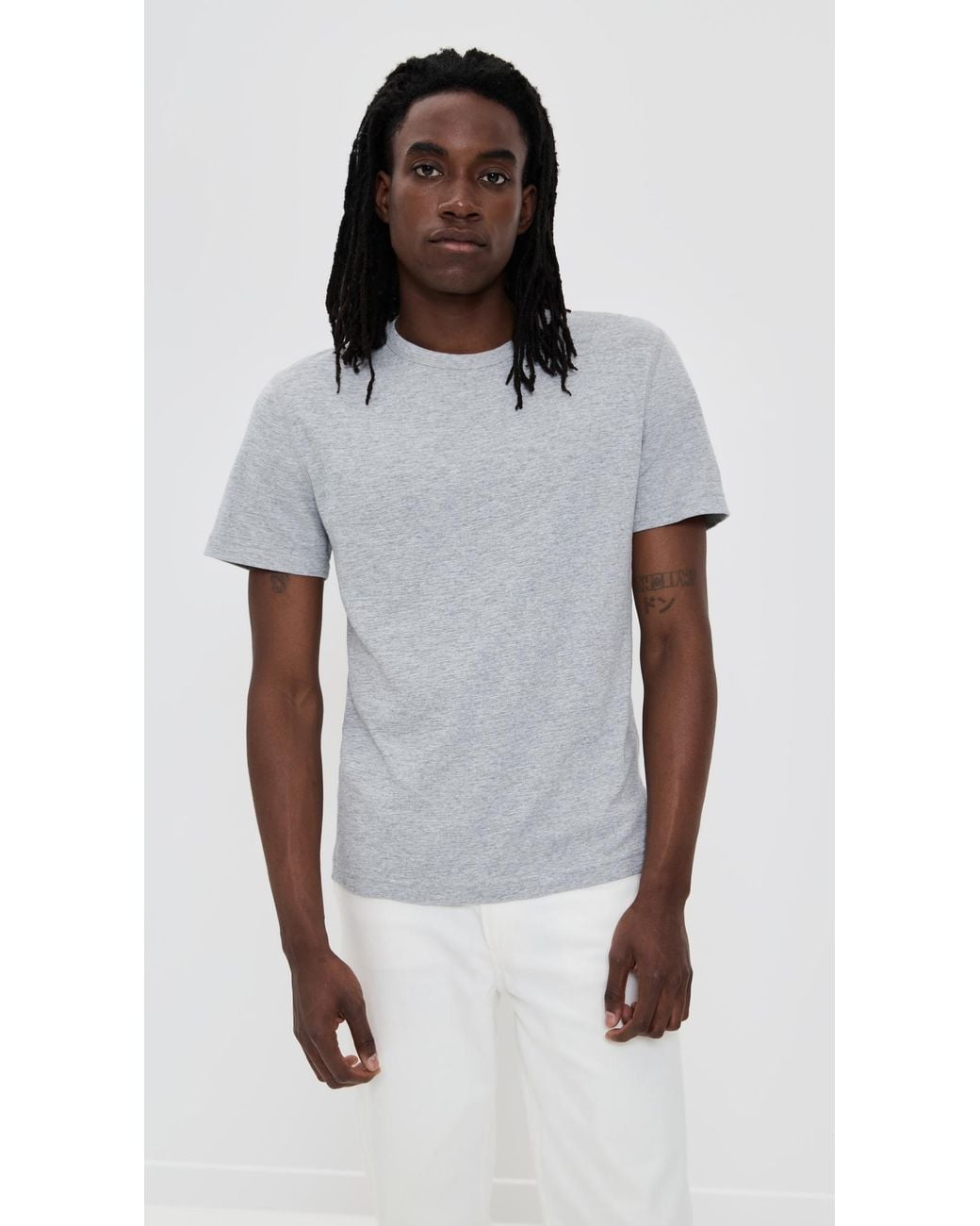 Reigning Champ Black 1X1 Slub Slim T-Shirt for men