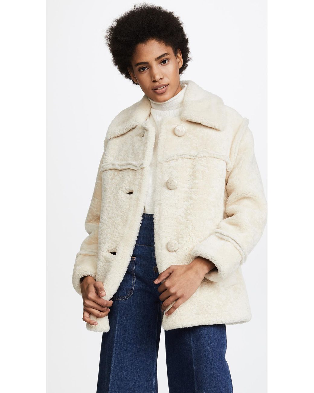 Coach 1941 shearling coat online