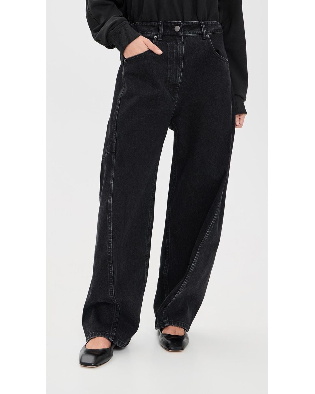 Tibi Black Petite Sid Jeans