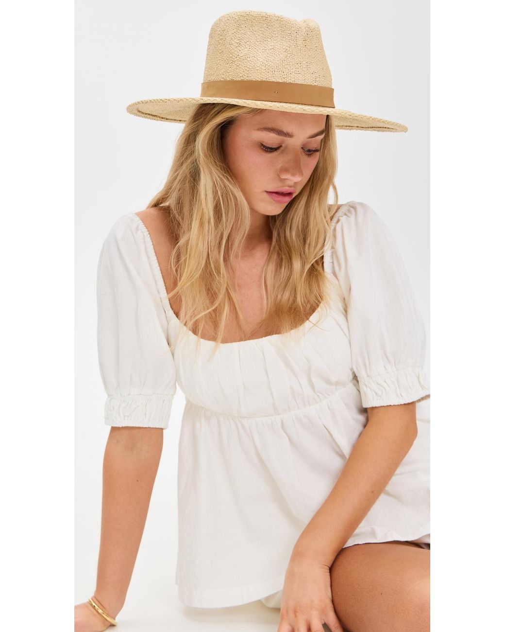 Brixton White Eleanor Straw Hat
