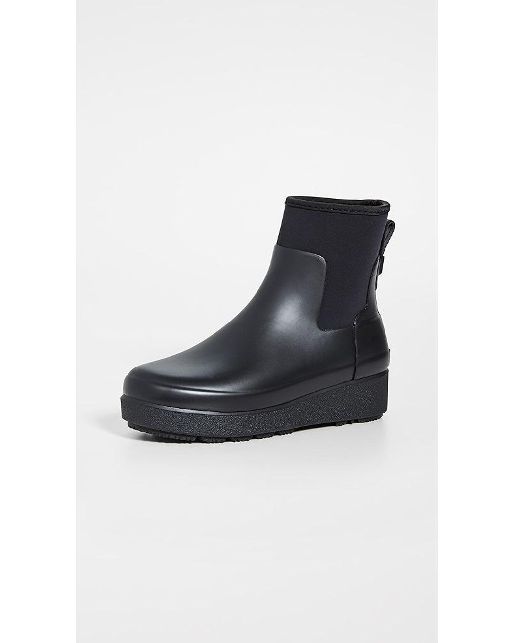 HUNTER Refined Creeper Neo Chelsea Boots in Black | Lyst