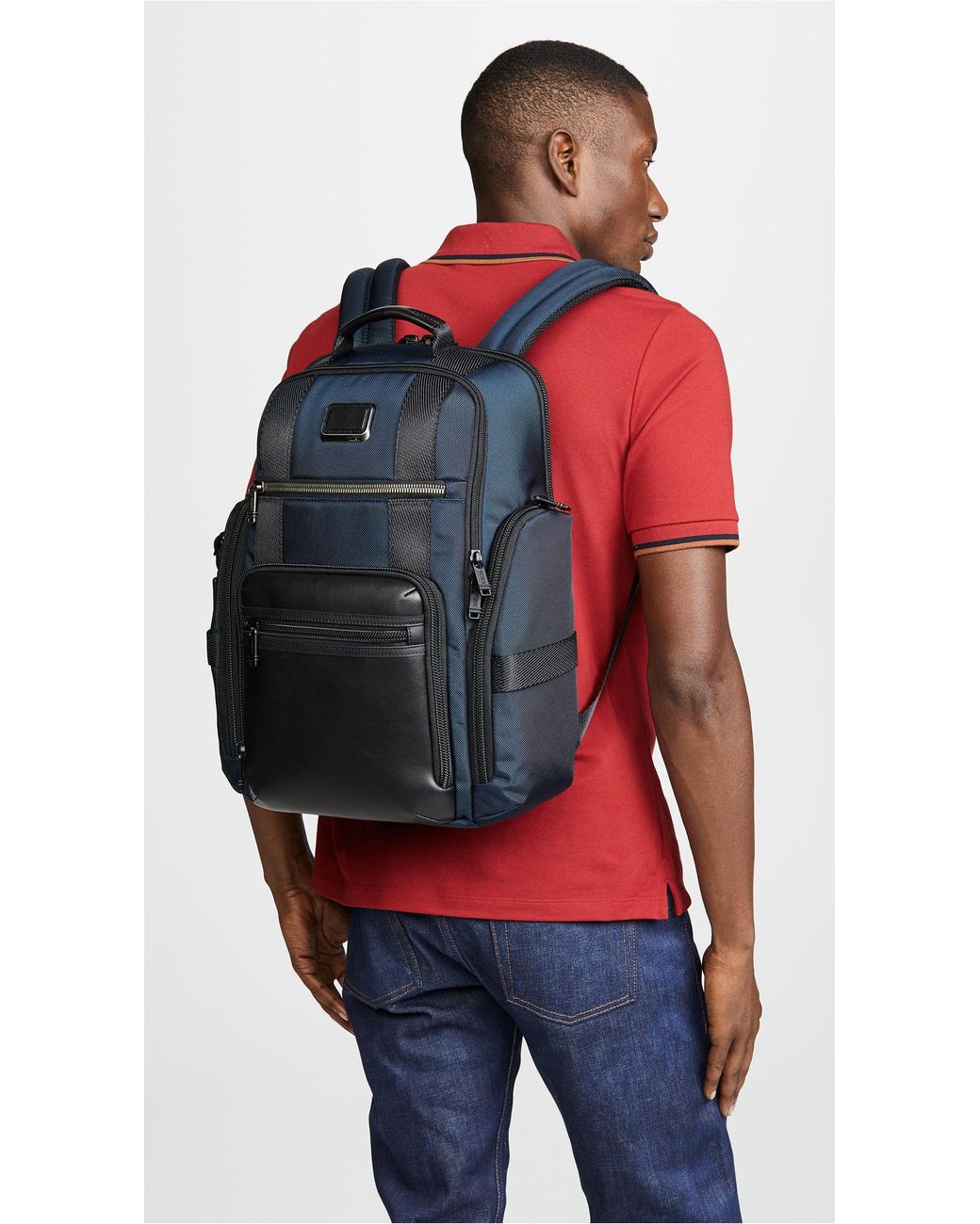 Tumi Alpha Bravo Sheppard Deluxe Brief Pack in Blue | Lyst