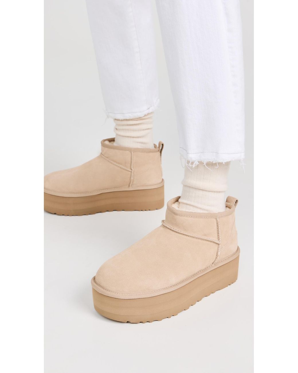 Ugg Natural Classic Ultra Mini Platform Boots
