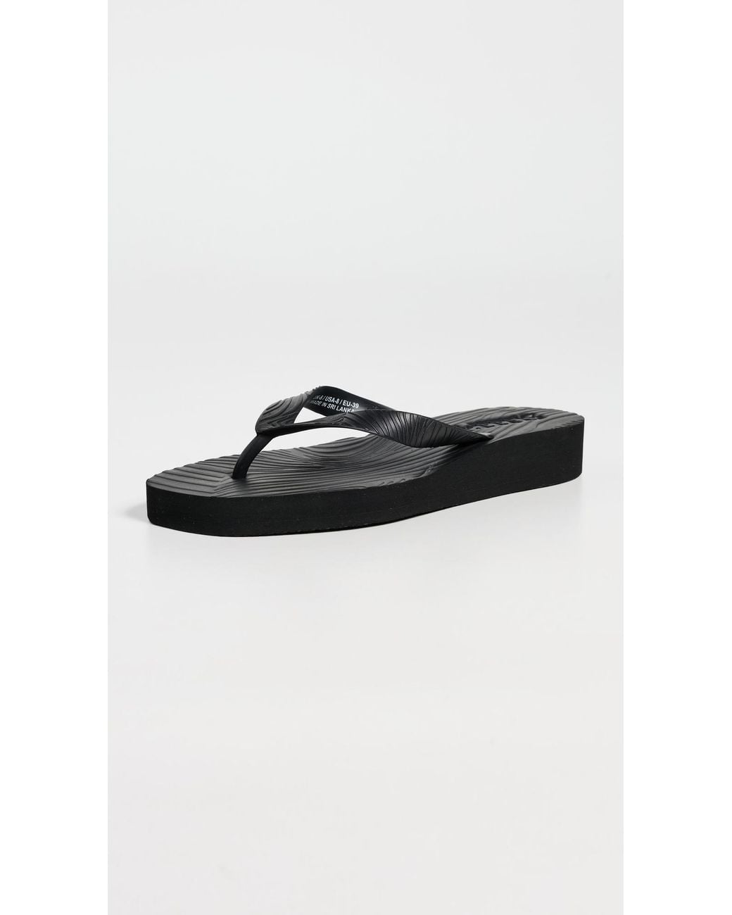 Sleeper Black Platform Flip Flops