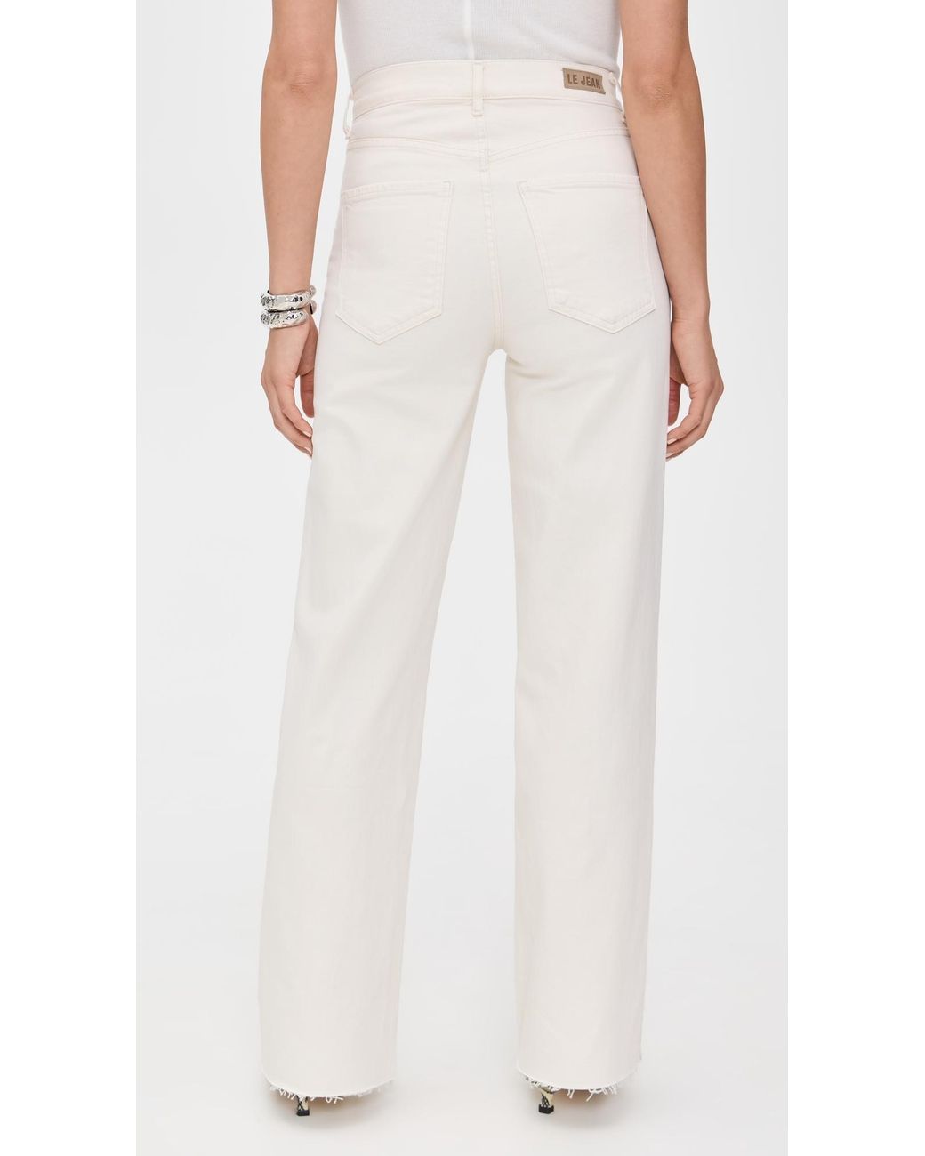 Le Jean White Column Jeans